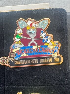 Disney World of Disney Commemorative Enamel Pin - Red, Blue, Gold, White